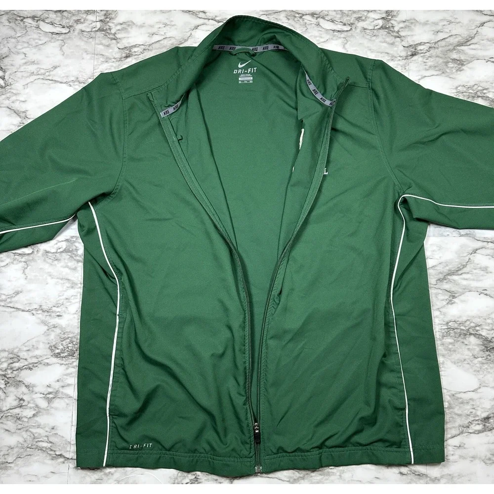 Nike Jacket Mens RB BASEBALL Size XL Green Full-Zip Dri-Fit Athletic‎ 535632-342